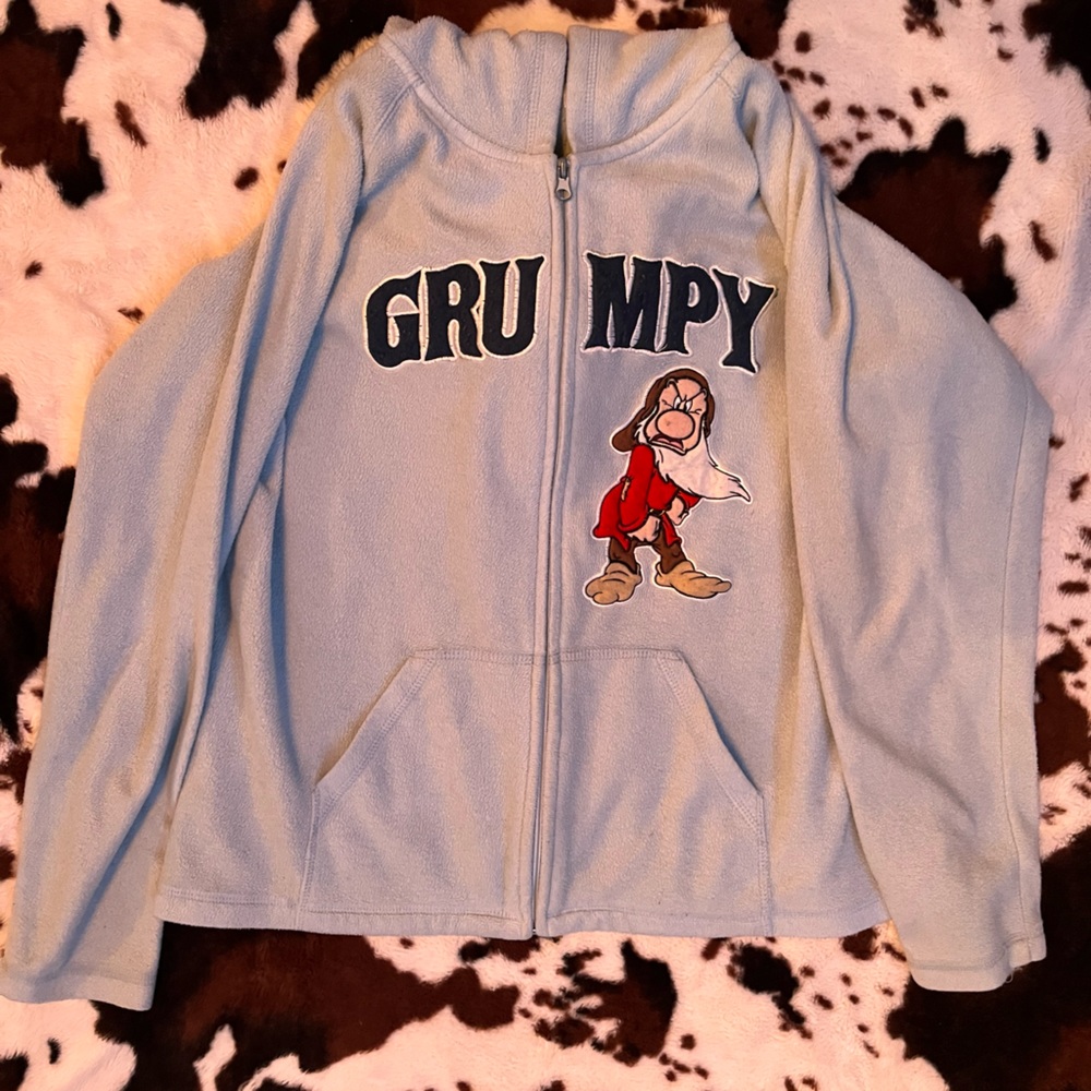 Disney, grump jacket/sweatshirt with hoodie size XL